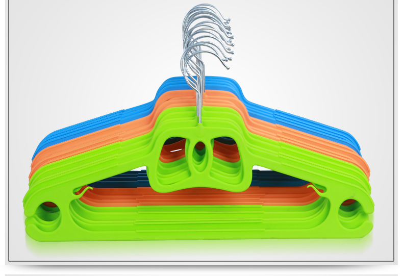 百家好世 bjhs1-0340塑料实心承重强防滑衣架衣服挂领结衣架10只