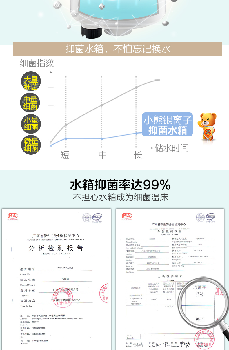 小熊JSQ-A30A2加湿器家用恒湿卧室静音孕妇婴儿增湿器迷你办公桌空气香薰机