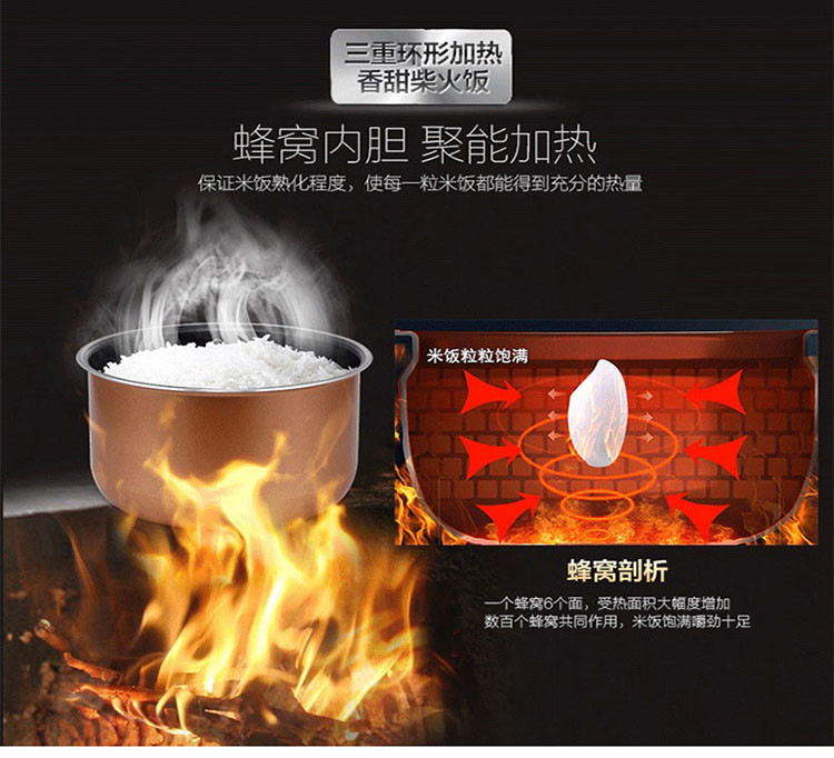 美的/MIDEA 电饭煲家用升多功能饭锅智能预约4-5-6人