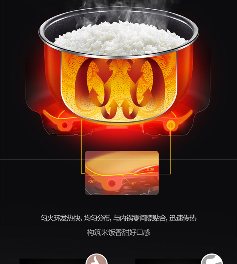 美的/MIDEA 电饭煲家用升多功能饭锅智能预约4-5-6人