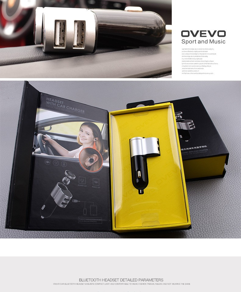 欧雷特/OVEVO无线蓝牙耳机迷你超小车载充电器隐形耳塞式Q10