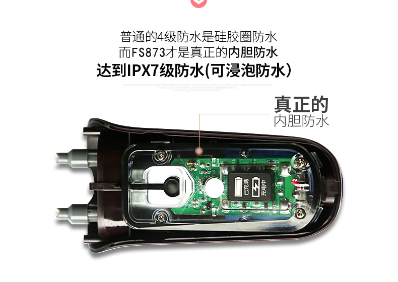 飞科（FLYCO）全身水洗电动剃须刀刮胡须刀FS873