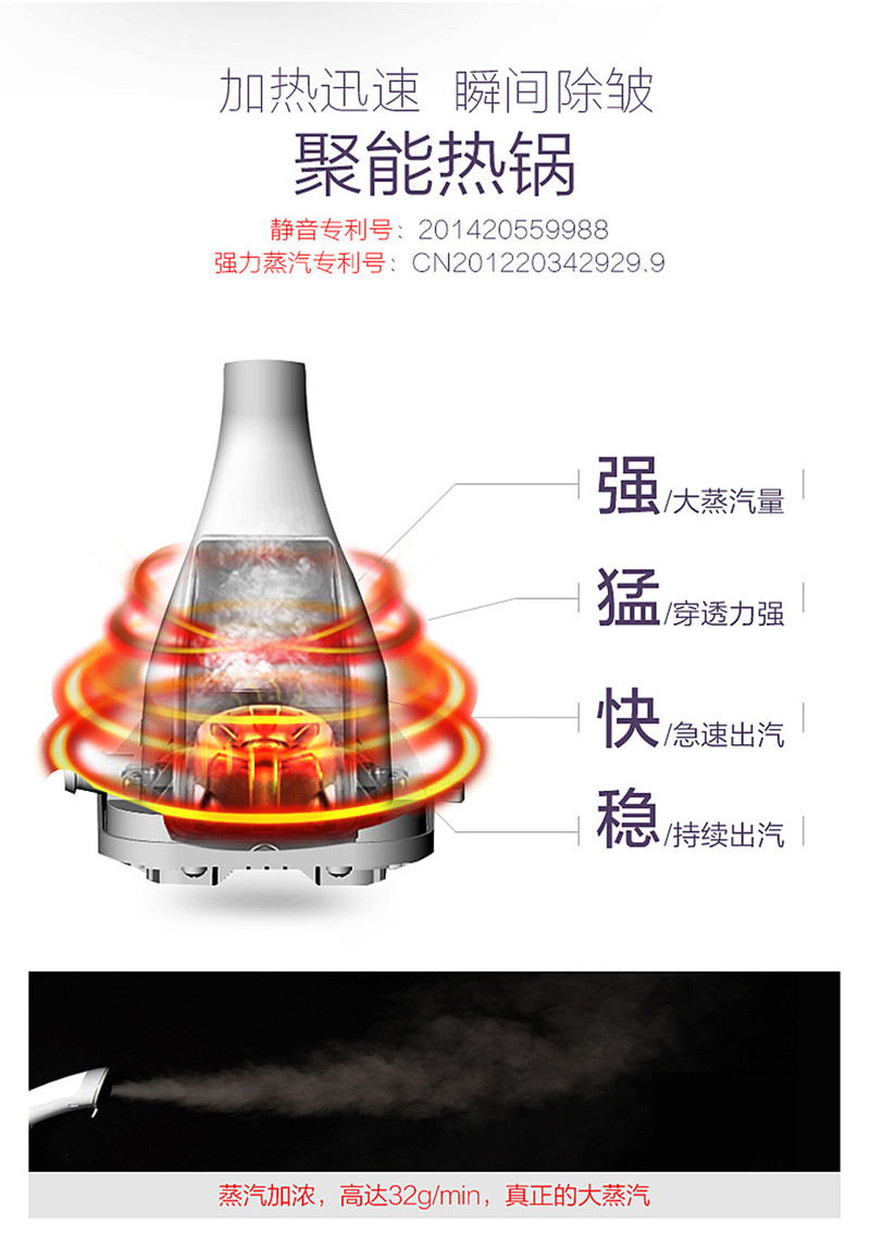 美的/MIDEA蒸汽挂烫机家用手持/挂式挂烫机YG-JA1