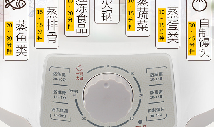 爱仕达/ASD 电蒸锅大容量家用电煮锅 304不锈钢蒸笼 三层防串味电火锅 AZ-Y28J105