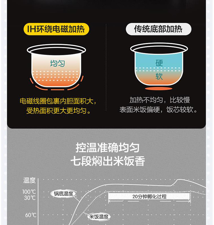 小熊（Bear）迷你IH电饭煲小家用智能2L电饭锅小型可预约煮粥锅DFB-P20C1