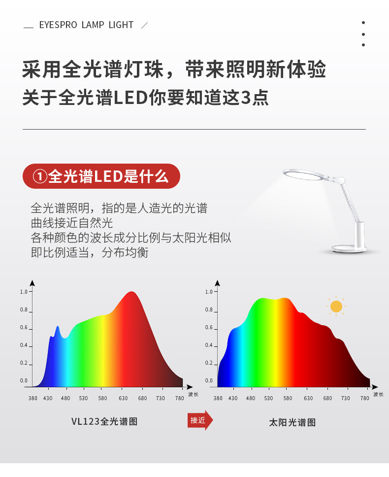 孩视宝LED护眼台灯学生宿舍寝室书桌卧室床头阅读护眼灯VL123