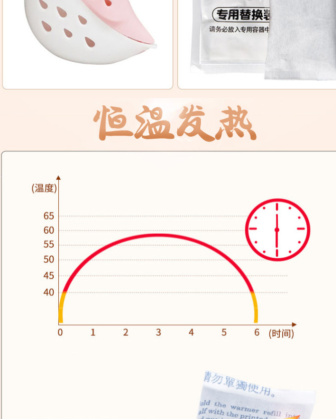 小林暖宝宝 暖手萌鸟暖手宝迷你暖手蛋发热宝本体一个附专用替换装5片