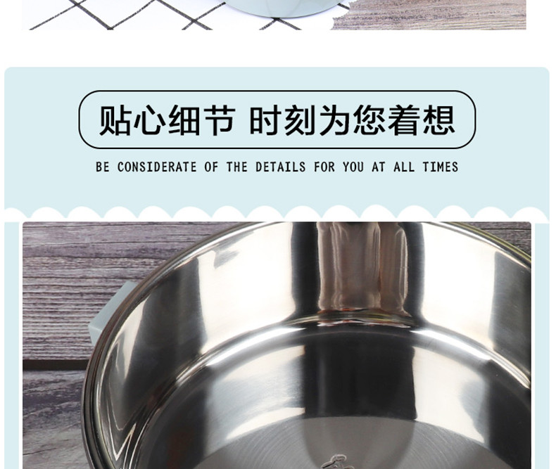 贝瑟斯 便当盒防漏耐热圆形大容量饭盒1.65L 304不锈钢保温三层饭盒