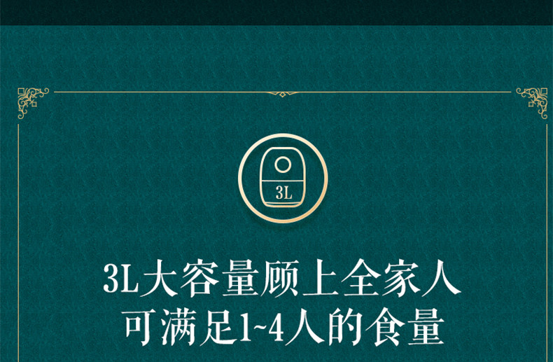 小熊（Bear）空气炸锅家用全自动多功能无油空气炸锅大容量去油薯条机QZG-A14G2