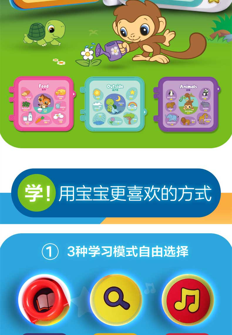 伟易达（vtech）英语启蒙 早教机电子点读书宝宝启蒙有声书1-6岁 字母拼写书包80-603418