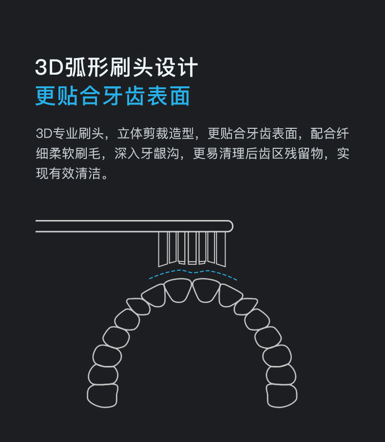 映趣 电动牙刷声波震动成人充电式牙刷软毛全身水洗牙刷电牙刷白色加2牙刷头