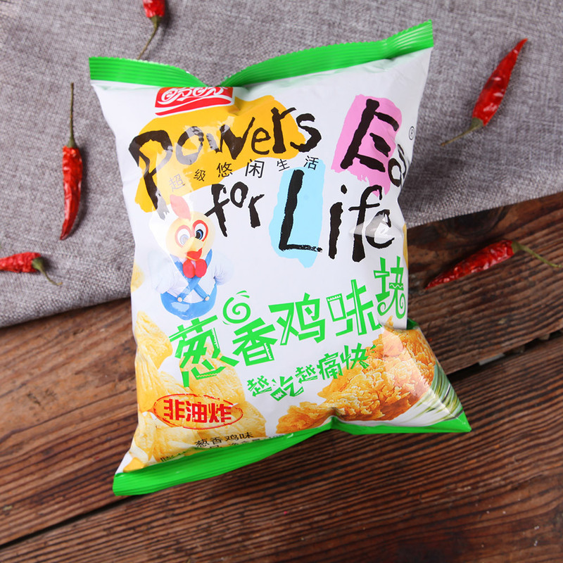 盼盼 麦香鸡味块小吃休闲小零食膨化食品鸡味块105g*10袋