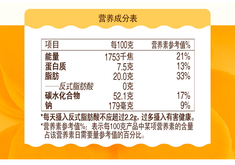 盼盼 法式软面包300g*2袋 香橙味/奶香味/香蕉味 每袋内装15枚