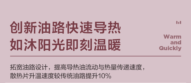 美的/MIDEA取暖器电暖气片节能省电13片大面积劲暖电热油汀HYX22K