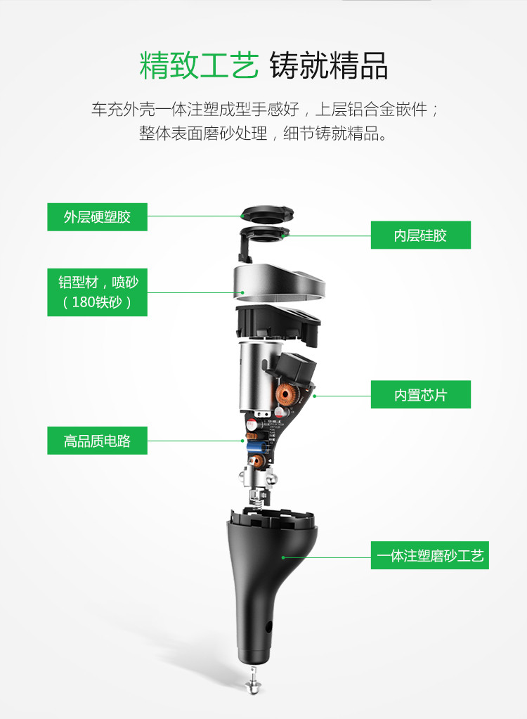 公牛（BULL）车载充电器 扩展口车充黑色12-24V双USB一拖三多功能转换器 CD1181