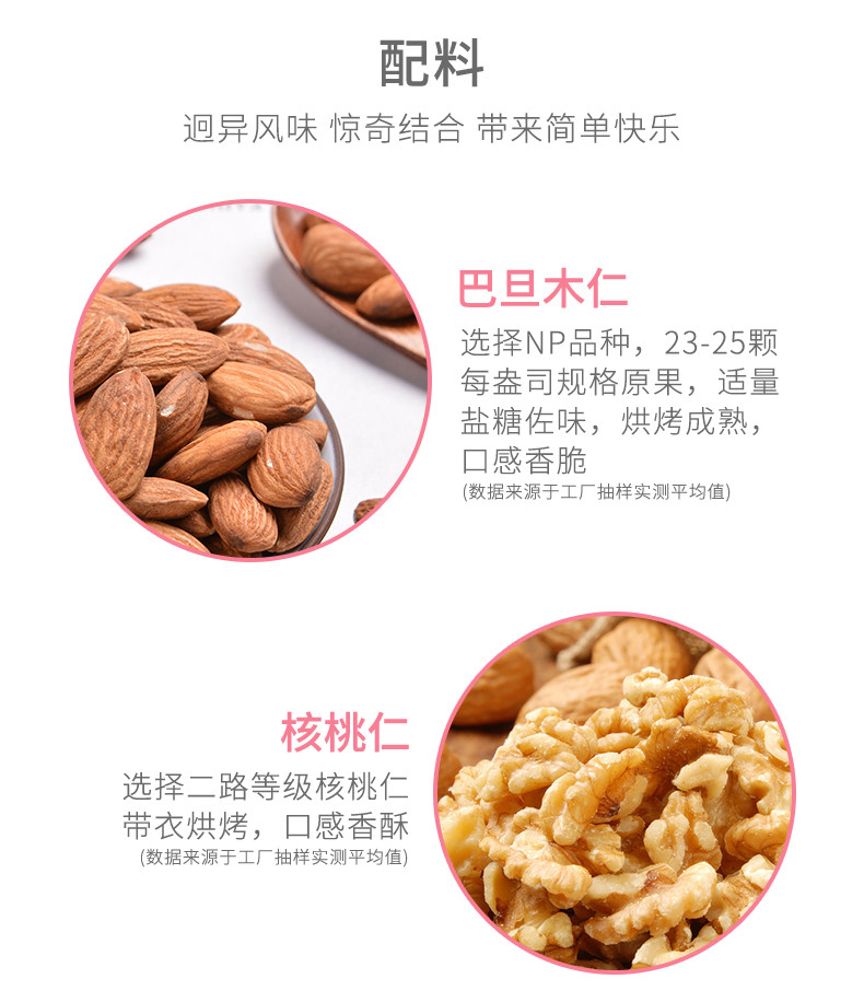  阿甘正馔 休闲零食混合每日坚果仁甘小美50g*5袋