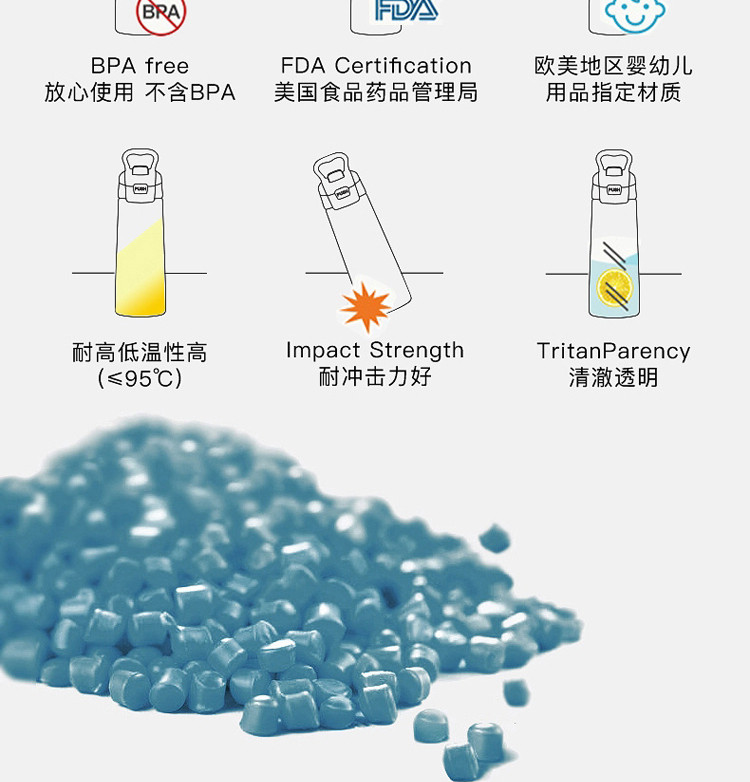 邦达运动吸管杯Tritan材质750ml户外便携运动塑料水杯DSL02