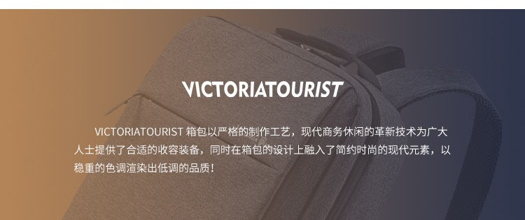 VICTORIATOURIST 双肩包男士商务时尚背包防泼水笔记本电脑包V9777