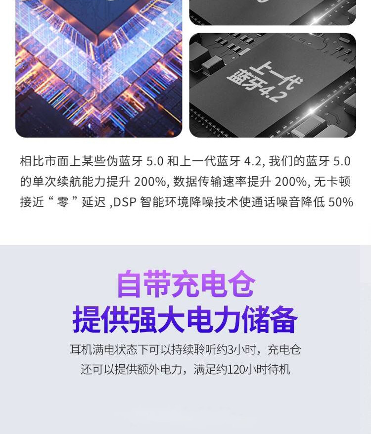 OKSJ无线蓝牙耳机适用苹果huawei Air iphone11入耳式5.0触控版