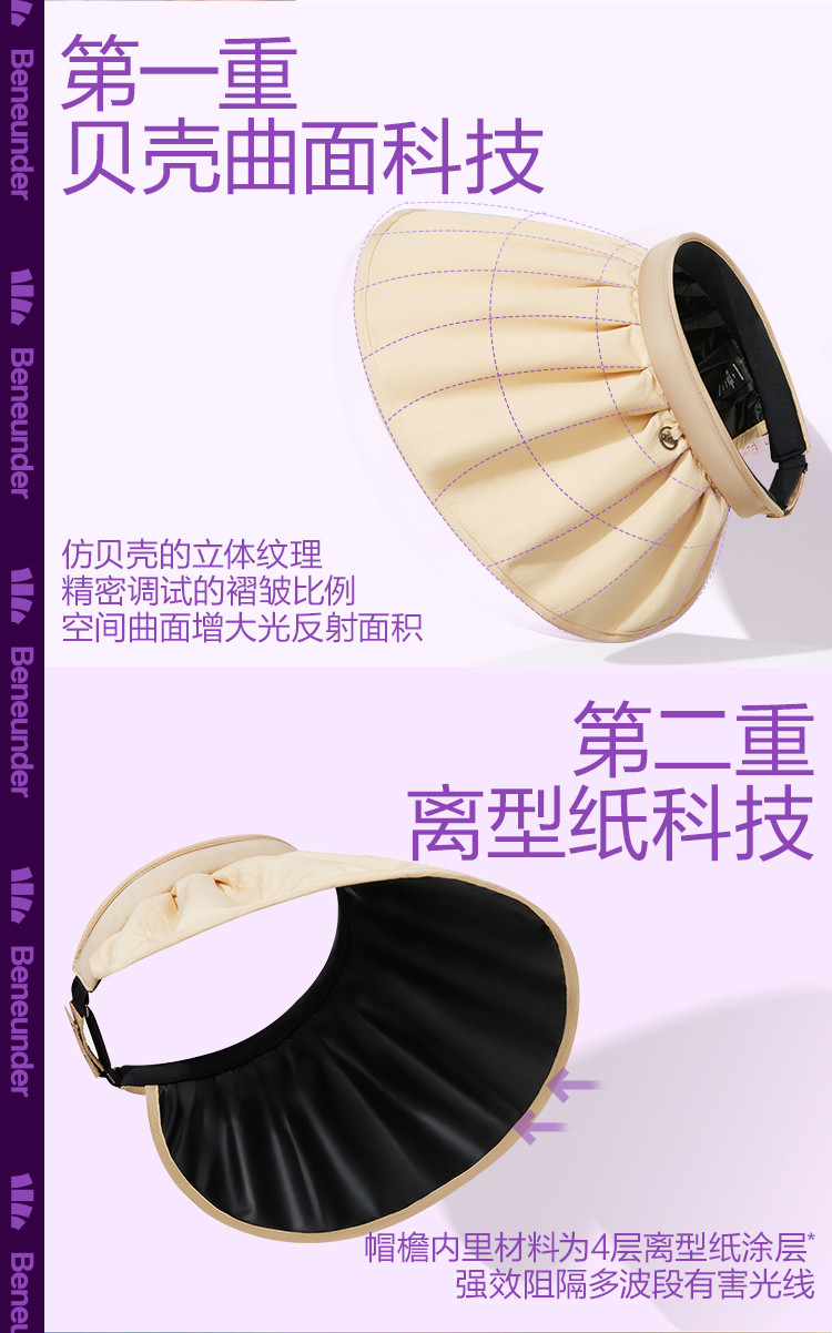 蕉下纭际系列贝壳UPF50+防紫外防晒帽