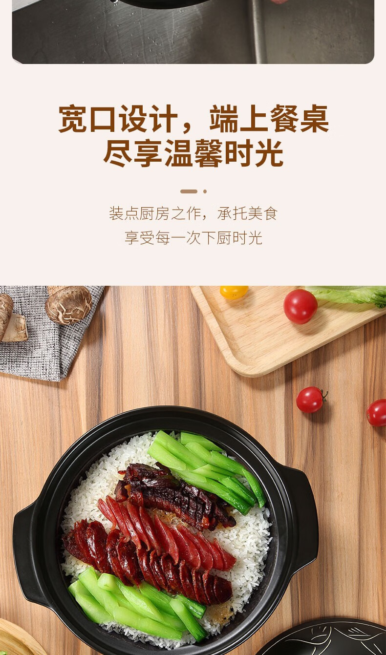 泥火匠 煲仔饭砂锅石锅拌饭燃气专用陶瓷炖锅煲汤煲小干烧沙锅尖耳煲2000ml