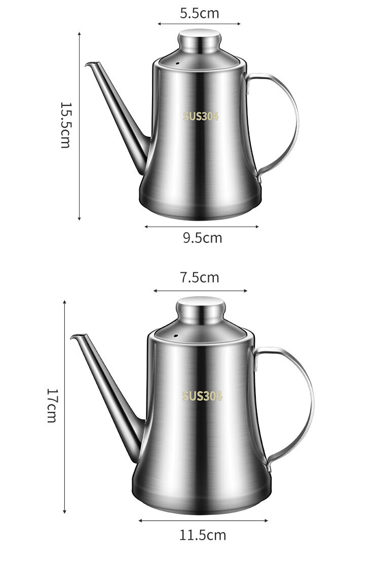 拜格（BAYCO） 304不锈钢1200ml油壶带滤网BX4139