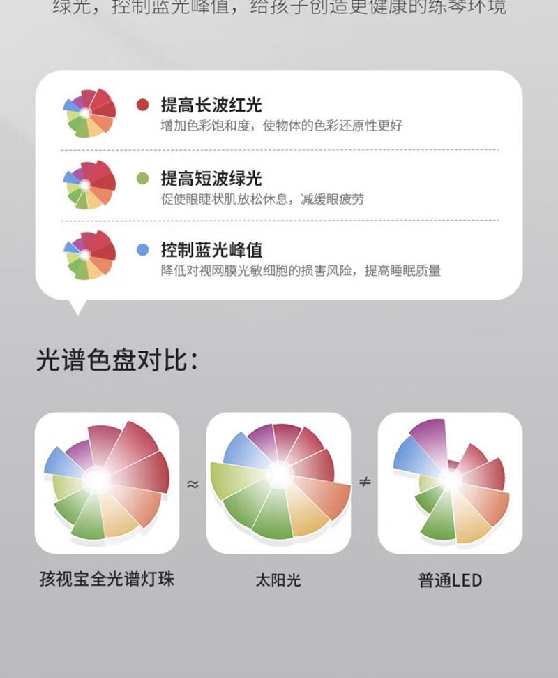 孩视宝 全光谱护眼钢琴灯充插两用卧室学习灯CS20-P
