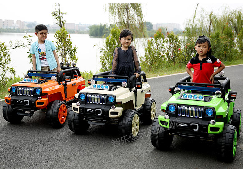 智乐堡儿童电动车越野车宝宝双驱四轮汽车带遥控可坐人玩具车小孩