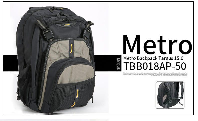 泰格斯Tbb018ap黑灰色踏青爬山大容量笔记本电脑双肩背包15.6寸