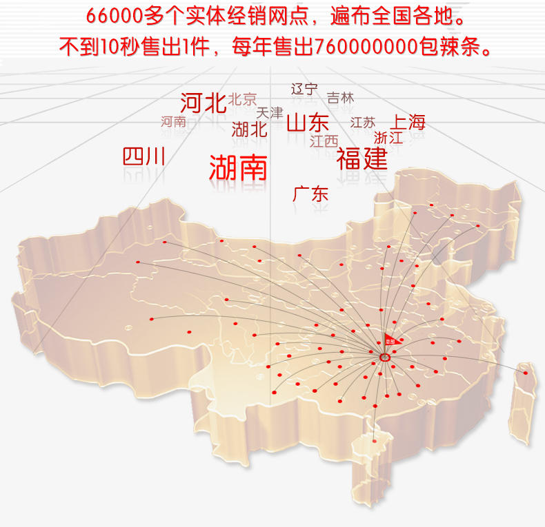 湖南特产 飞旺馋嘴瘦香筋46g*10包 麻辣休闲食品 零食面筋辣条