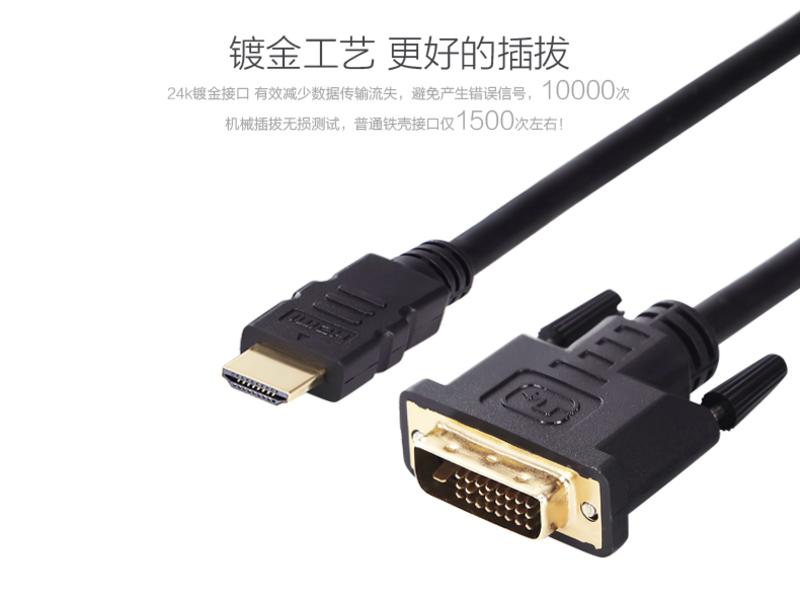 中视讯DVI转HDMI线高清互转换线10米 H-01-10