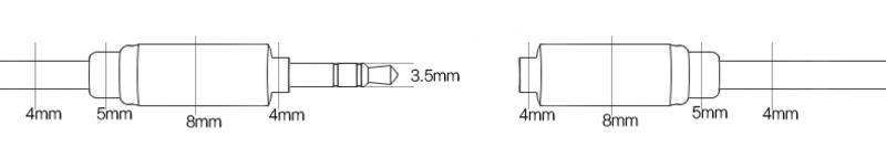 中视讯铜芯 耳机音频延长线0.5米 A-02-0