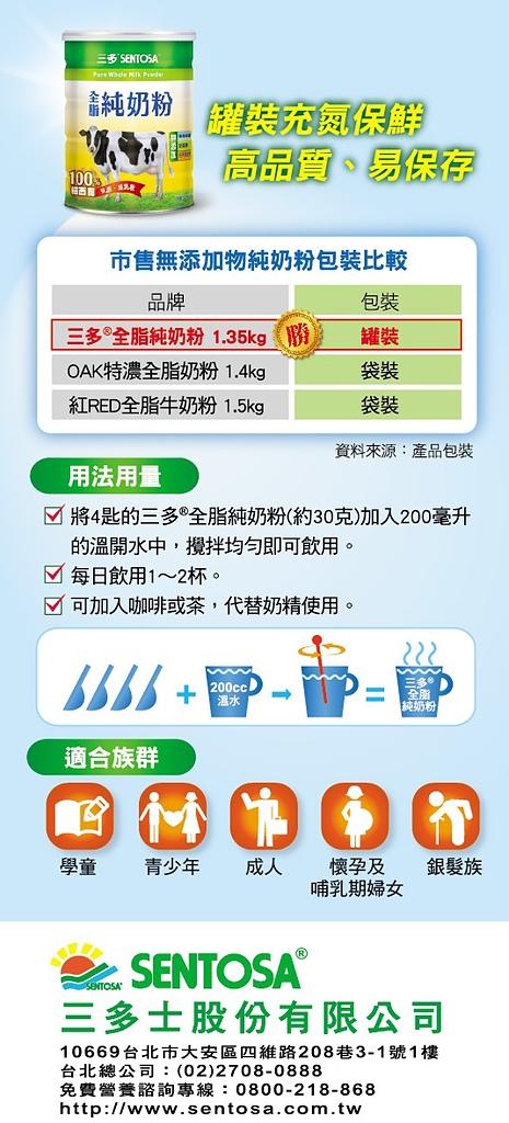 [台灣製造進口] 三多全脂奶粉膠原組合