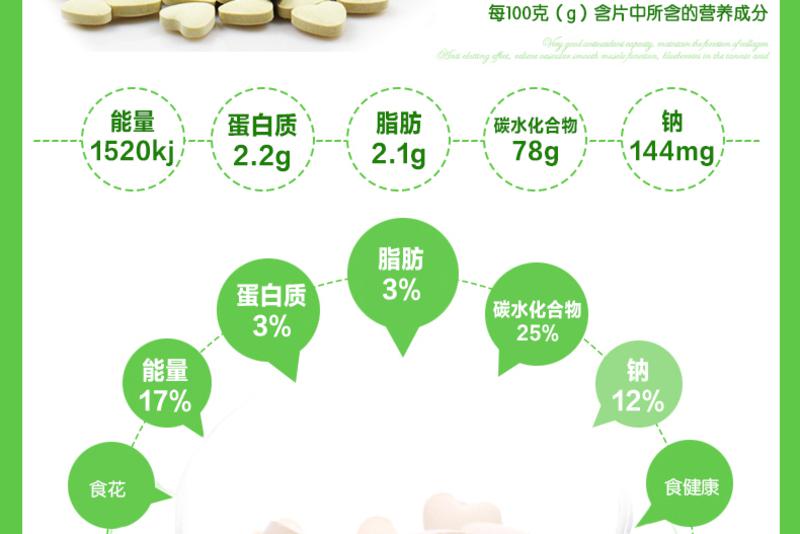 七彩云花  茉莉花鲜花含片口香糖香口片 鲜花压片糖果零食25g*2