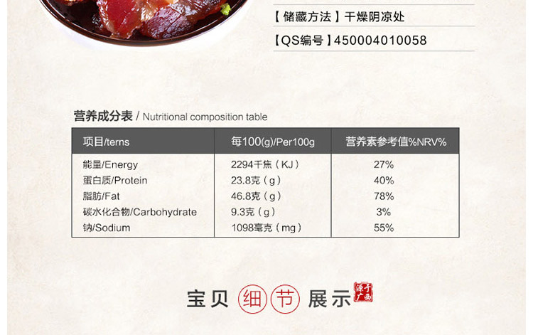 永新源 农垦可溯源五花腊肉 烟薰五花腊肉 风味独特350g/袋