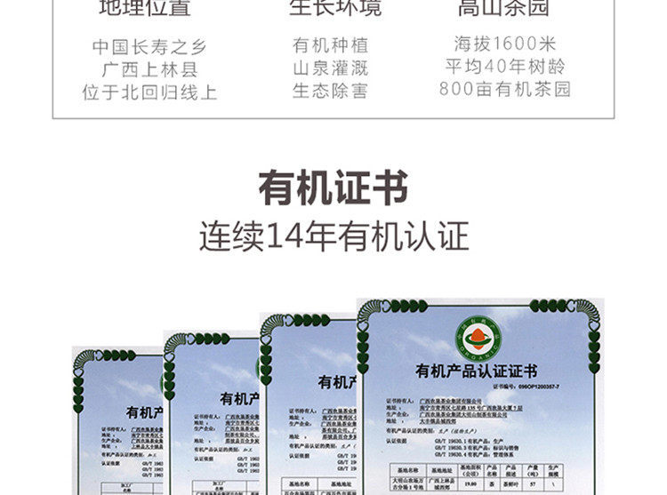 【中国农垦】大明山 黑茶  广西农垦茶叶 质量可溯源 明山六堡茶叶 200g/罐