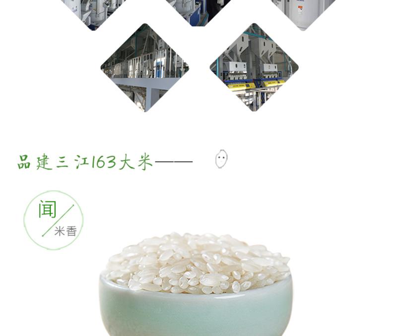 建三江  163大米 东北大米 绿色大米500g×5袋