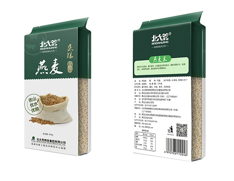 【中国农垦】北大荒 东北杂粮 杂粮精品燕麦400g*2