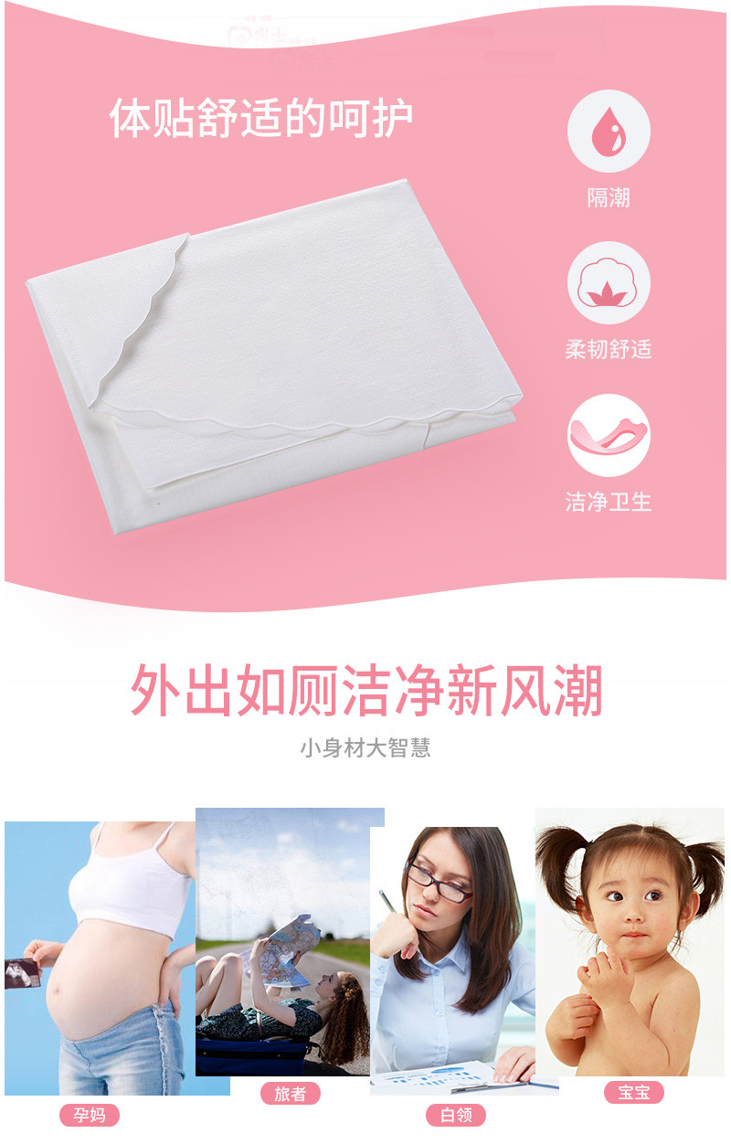 乐孕 孕妇产妇一次性马桶垫 10片装*6包 ly04016 防水隔潮 通用尺寸