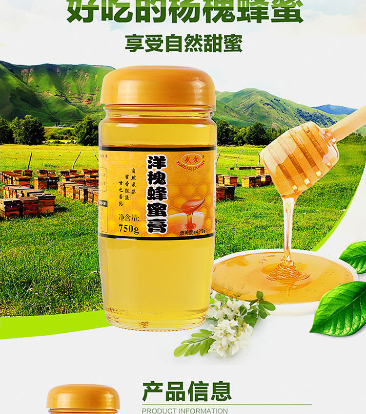 【中国农垦】武食 洋槐蜂蜜膏750g/瓶