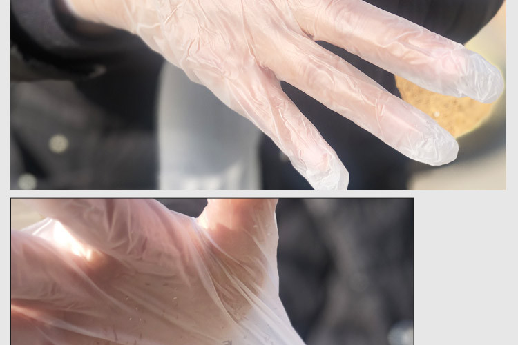 菱妢  一次性防护手套 隔绝病菌 呵护健康 疫情防控 从手做起 100只/盒