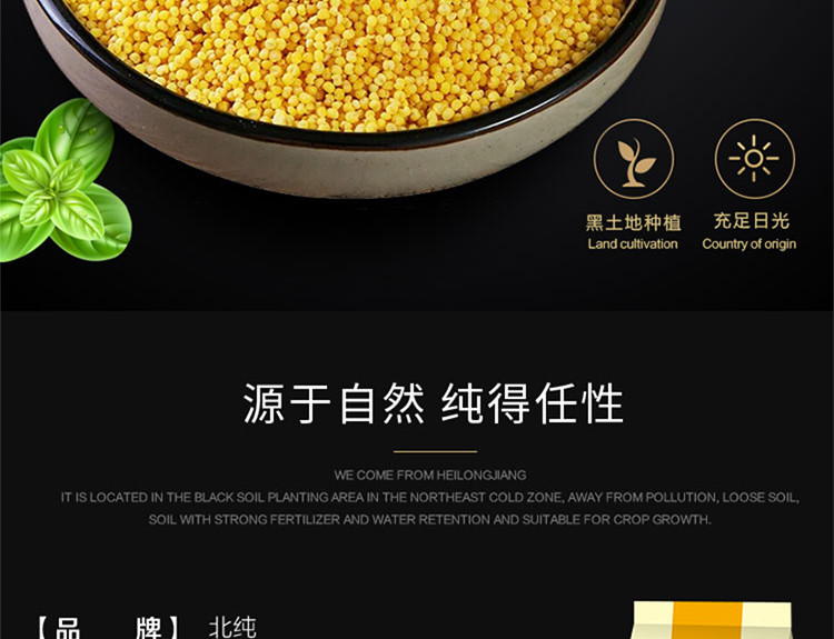   北纯精制黄小米  粗粮杂粮 大米伴侣 1kg/袋