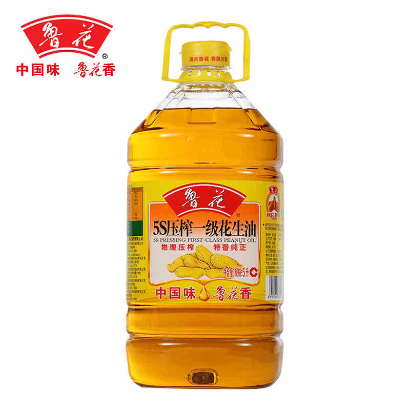 鲁花5S一级花生油 5L 物理压榨 食用油 特香纯正