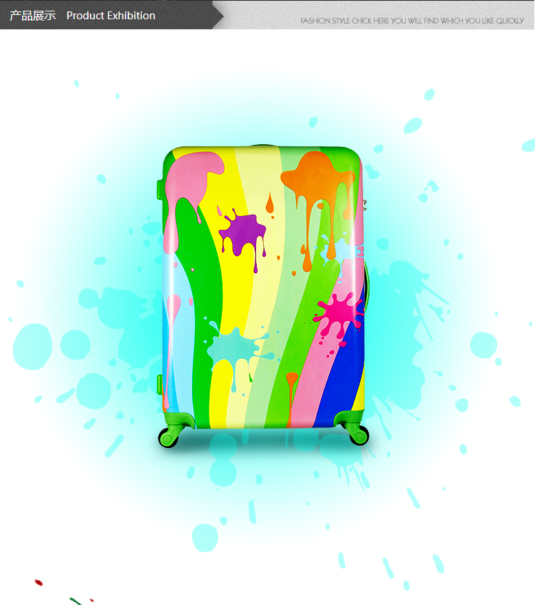 Transworld经典明星款拉杆箱万向轮旅行箱行李箱登机箱彩色涂鸦款
