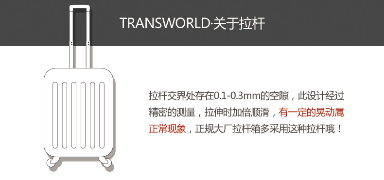 Transworld 24寸万向轮静音耐磨学生韩版潮箱硬箱密码箱拉杆箱旅行箱行李箱