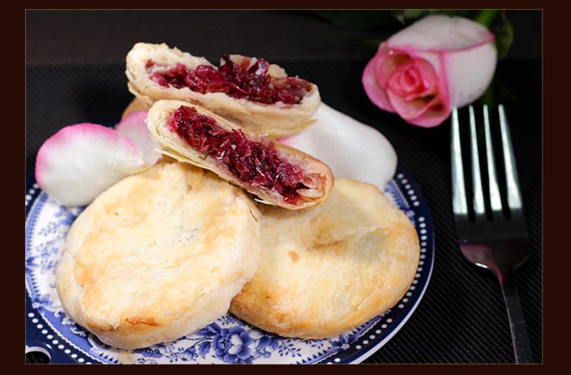 经典玫瑰饼香甜顺滑甜而不腻休闲美食十二枚装