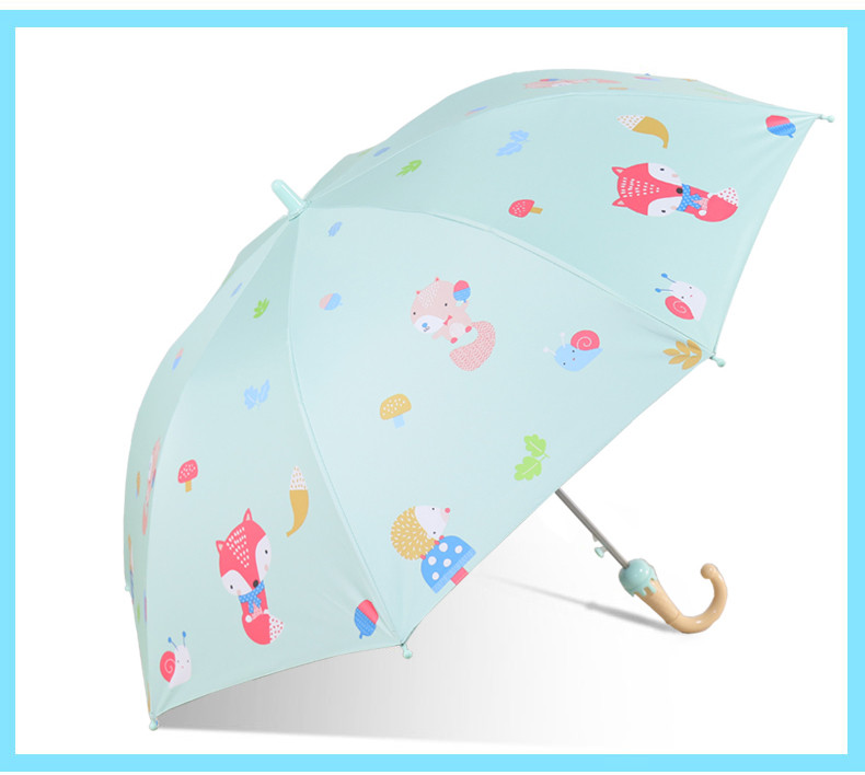  儿童黑胶晴雨两用伞 卡通小学生雨伞 自动太阳伞
