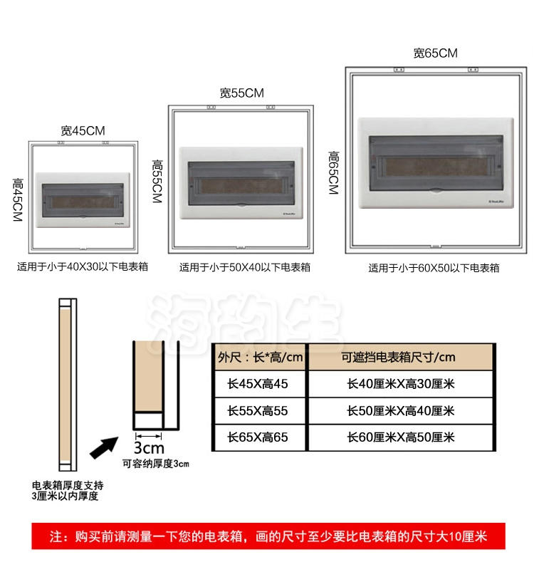 海韵生 进口油画布电闸箱装饰画餐厅画玄关画无框画单幅55*55