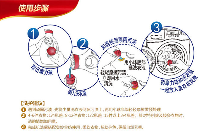 奥妙(OMO)全自动摩力去渍洗衣液910g