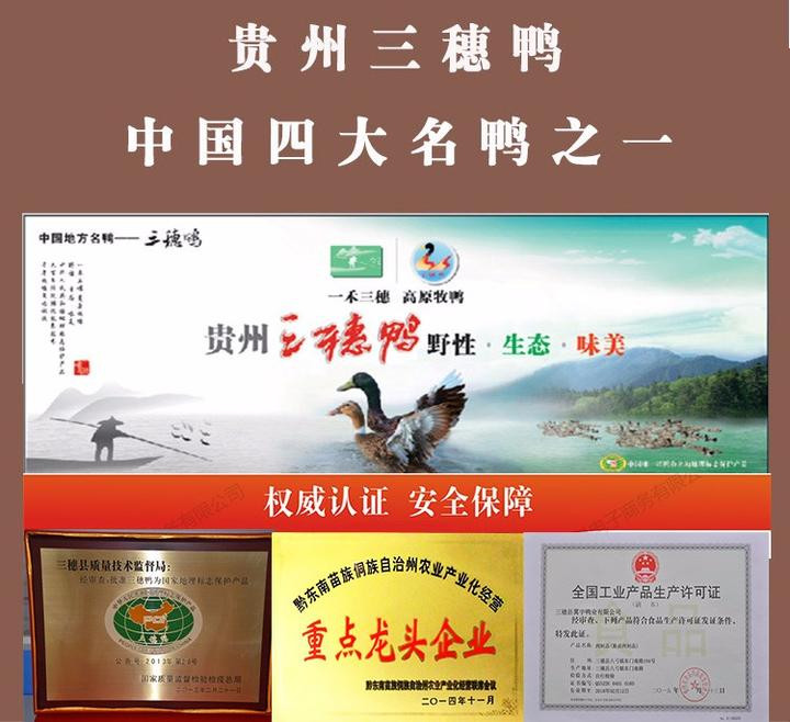 【三穗·卤鸭】贵州黔东南三穗鸭 卤鸭500g 礼盒装 味美 贵州省内包邮